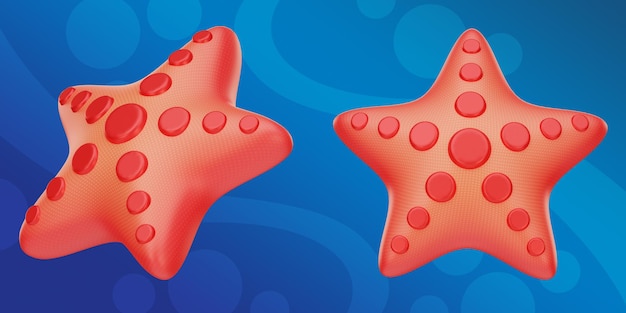 ilustração 3d estrela do mar