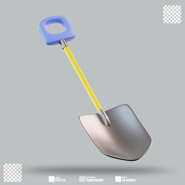 Ilustração 3D Lata e solo