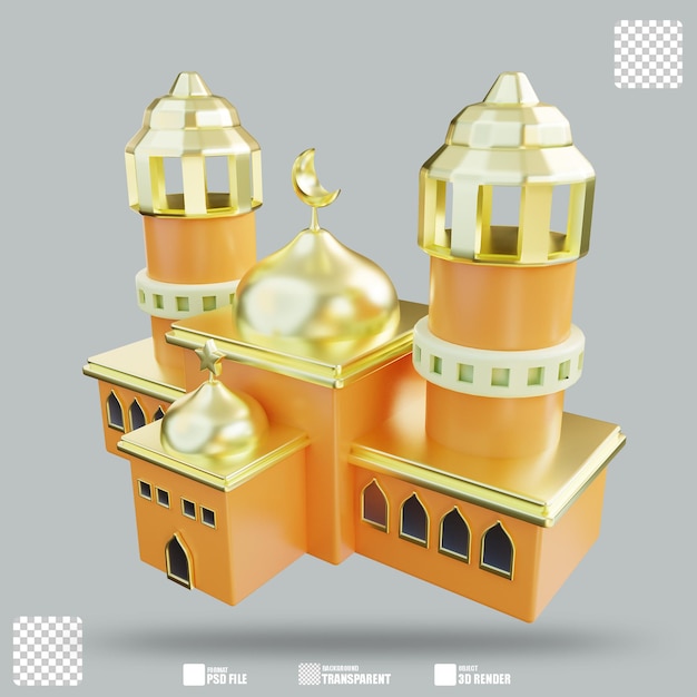 Ilustração 3d mesquita 2