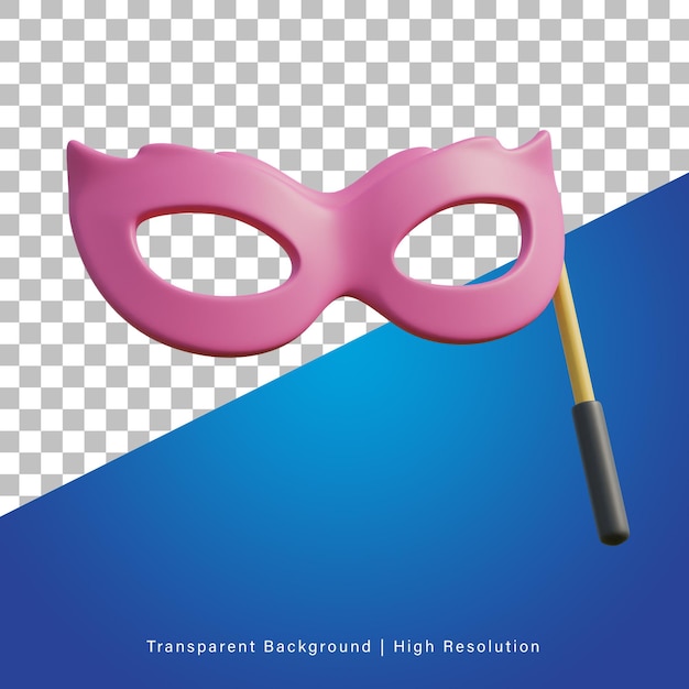 PSD ilustração 3d ou renderização de objeto 3d da máscara de máscara