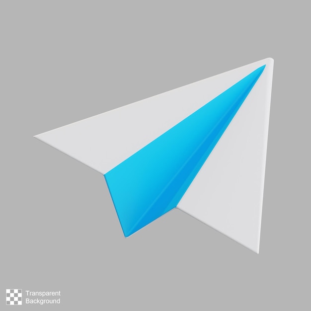Ilustração 3D Paper Plane
