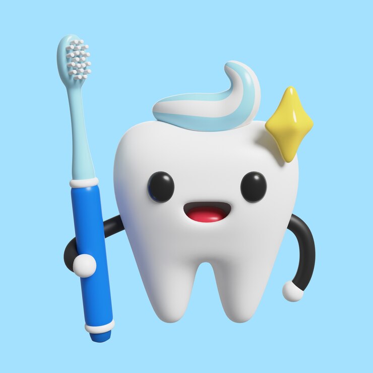 PSD ilustração 3d para estomatologia e odontologia