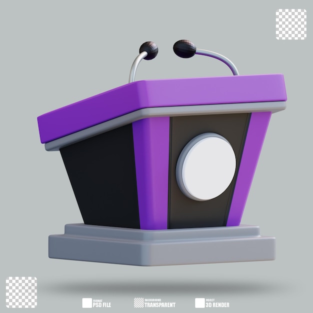 Ilustração 3D Púlpito 3