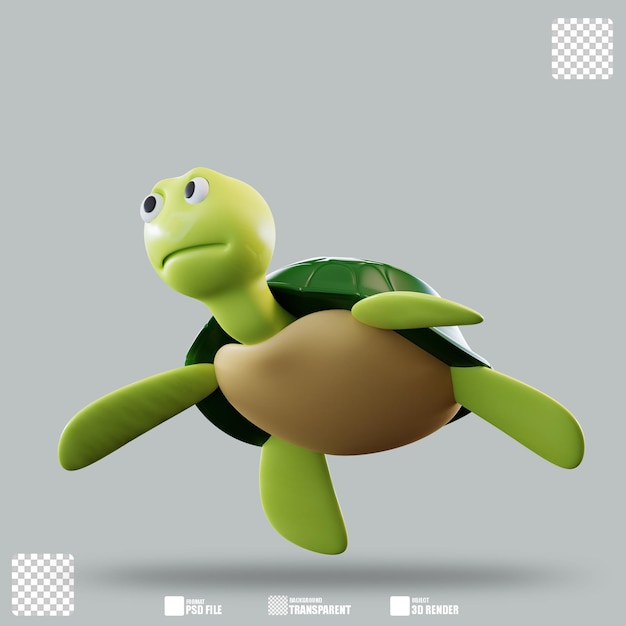 Ilustração 3D Turtle 2