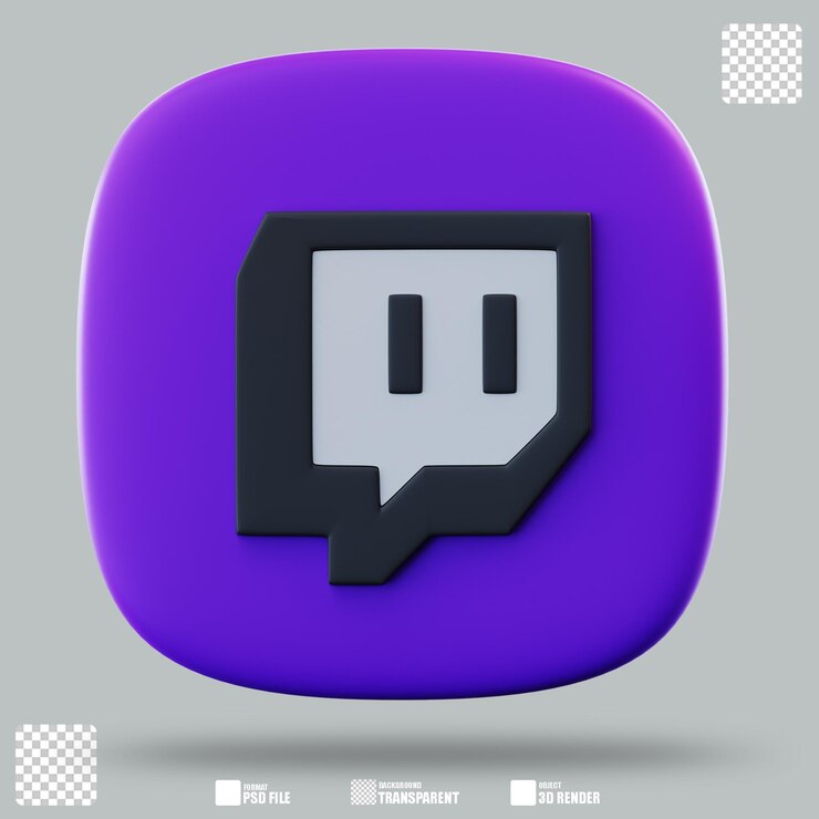 PSD ilustração 3d twitch 2