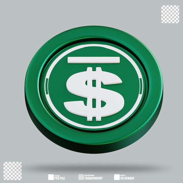 Ilustração 3D Usdd 3