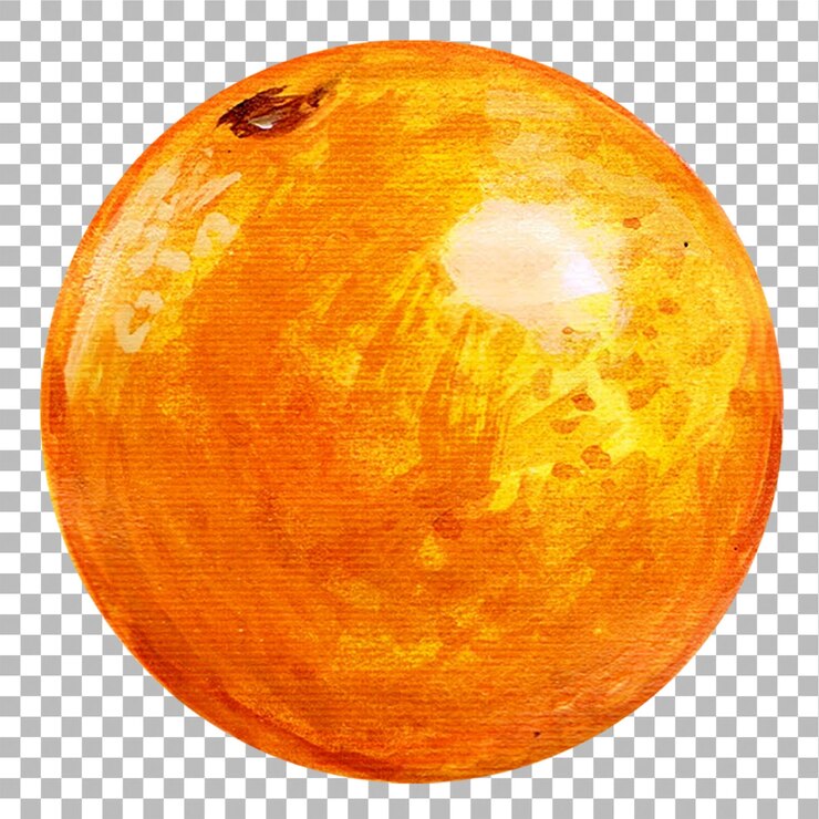PSD ilustração conceitual de estilo de cor de água desenhado à mão laranja adequado para o seu projeto de elementos