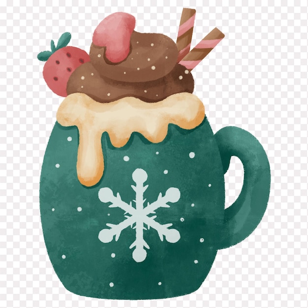 PSD ilustração da bebida doce de natal