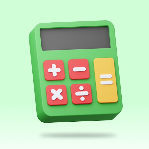 Ilustração da calculadora 3d