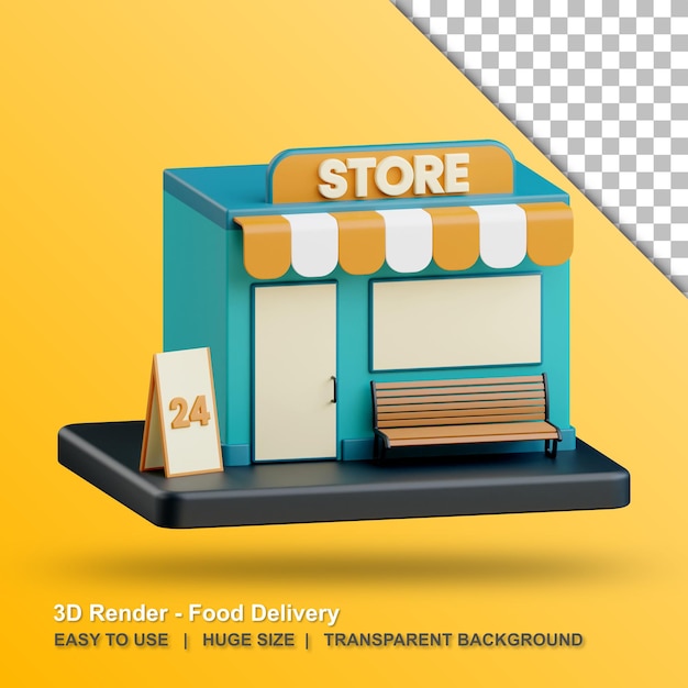 ilustração da casa do andar 3d com fundo transparente