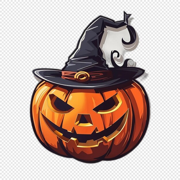 PSD ilustração de adesivo de halloween