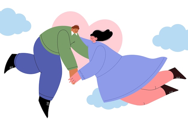 Ilustração de amor de design plano