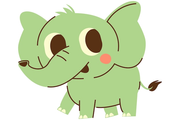 Ilustração de animais de desenho animado bonitos