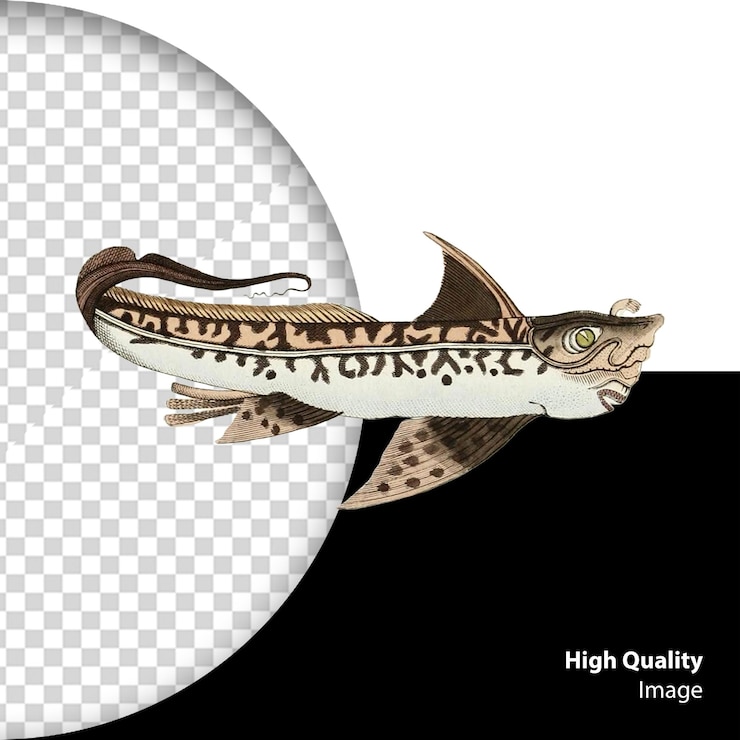 PSD ilustração de aquarela de peixe psd isolada em um fundo transparente