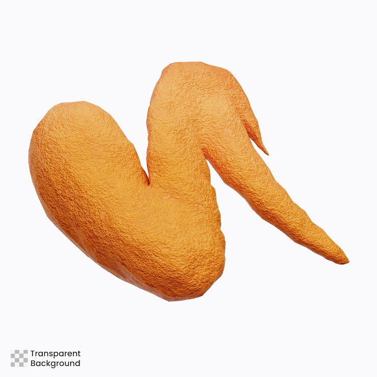 PSD ilustração de asas de frango 3d