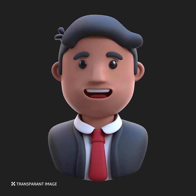 PSD ilustração de avatar de menino de desenho animado de renderização 3d