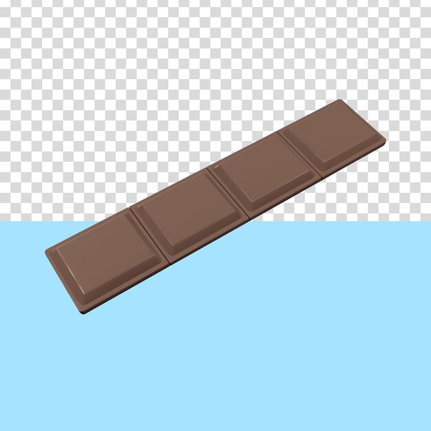 PSD ilustração de barra de chocolate em psd 3d