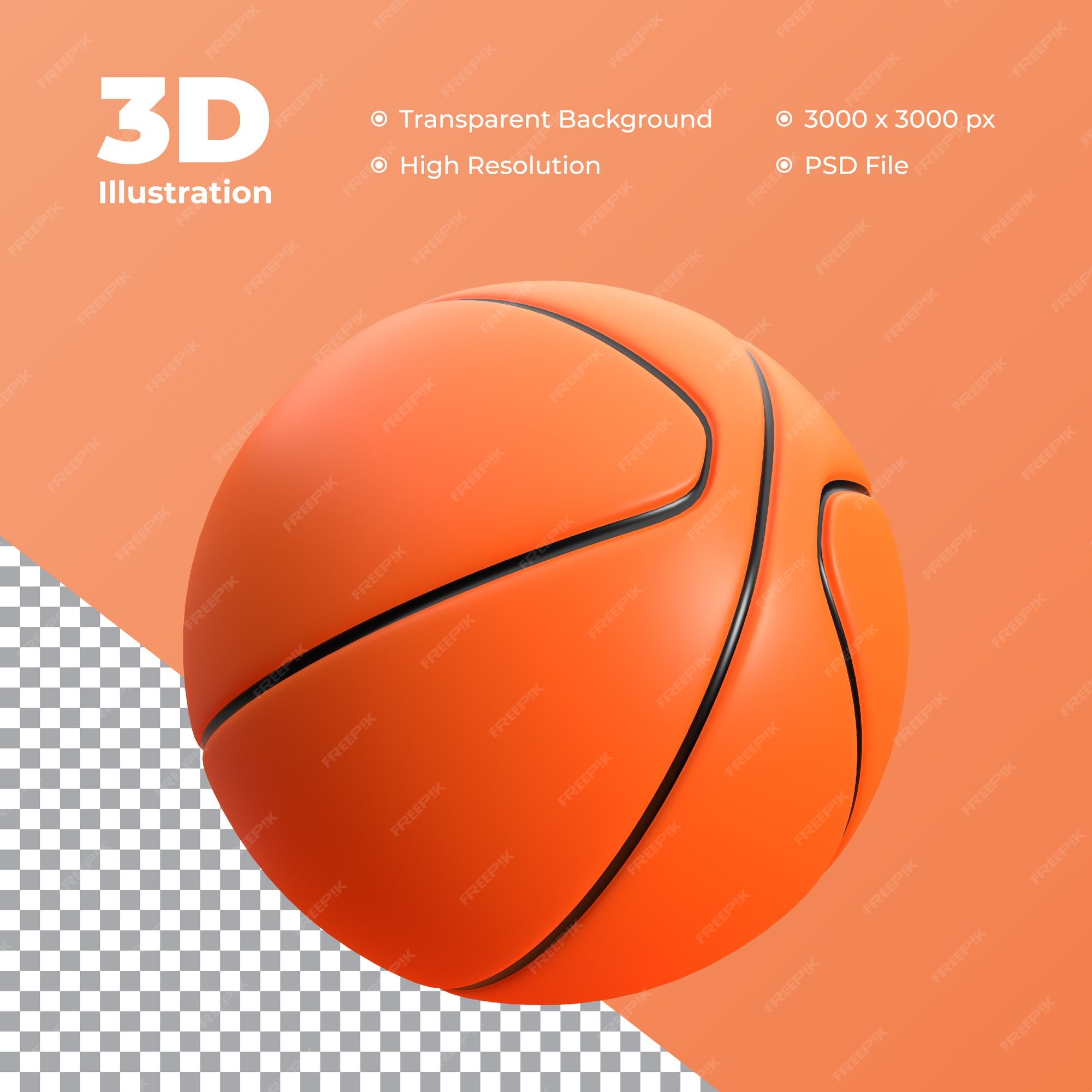 Bola de Basquete Elemento 3D Para Composição PSD + PNG Transparente [ download] - Designi