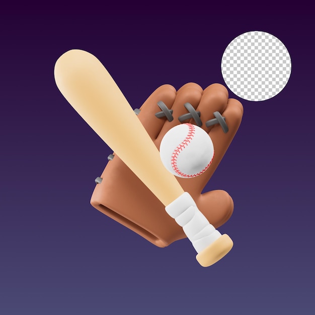 Ilustração de beisebol 3d