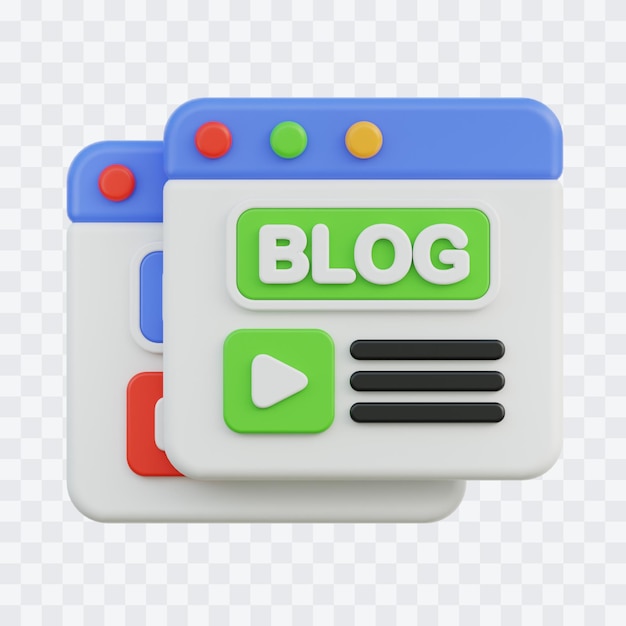 Ilustração de blog 3D