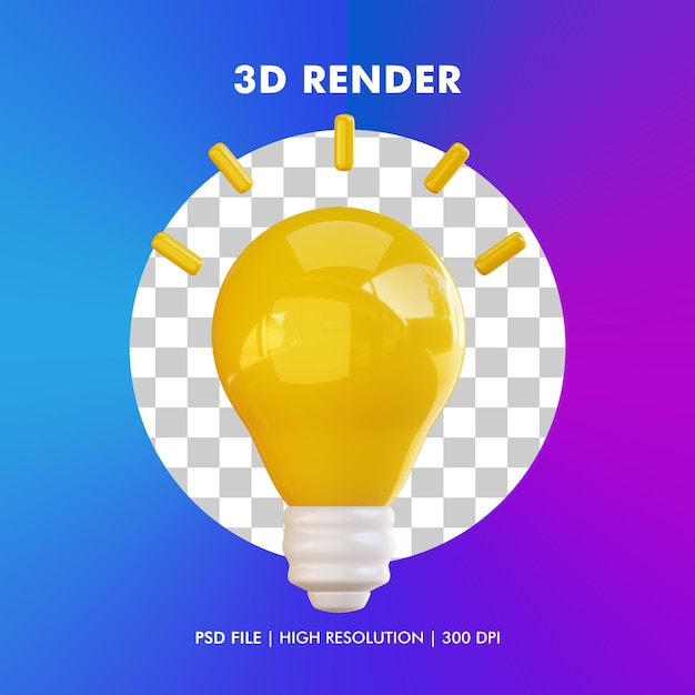 ilustração de bolha de luz 3d isolada