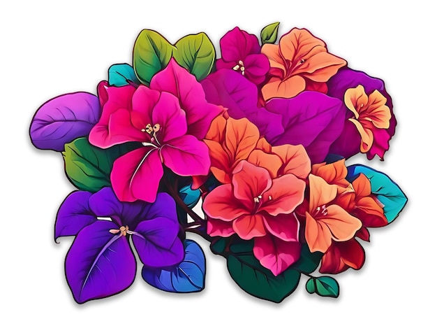 PSD ilustração de bougainvillea psd