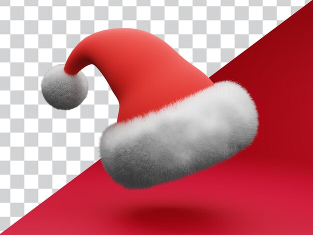 Ilustração de chapéu de Natal em 3D
