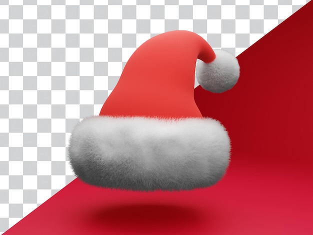 PSD ilustração de chapéu de natal em 3d