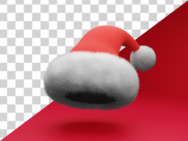 Ilustração de chapéu de Natal em 3D