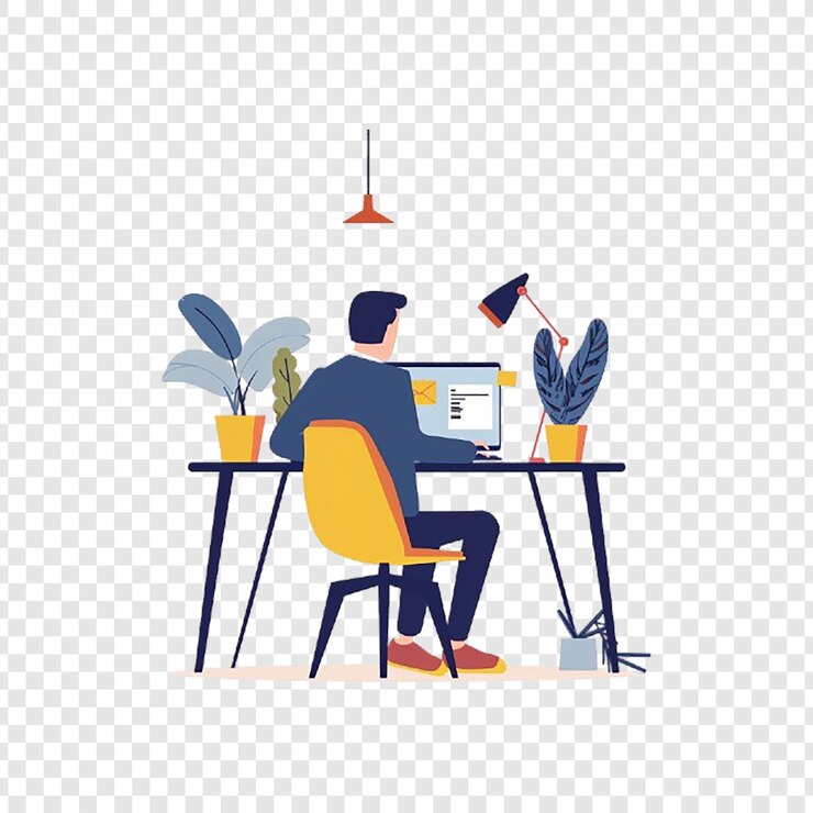 PSD ilustração de conceito de negócio sobre o tema do trabalho em equipa