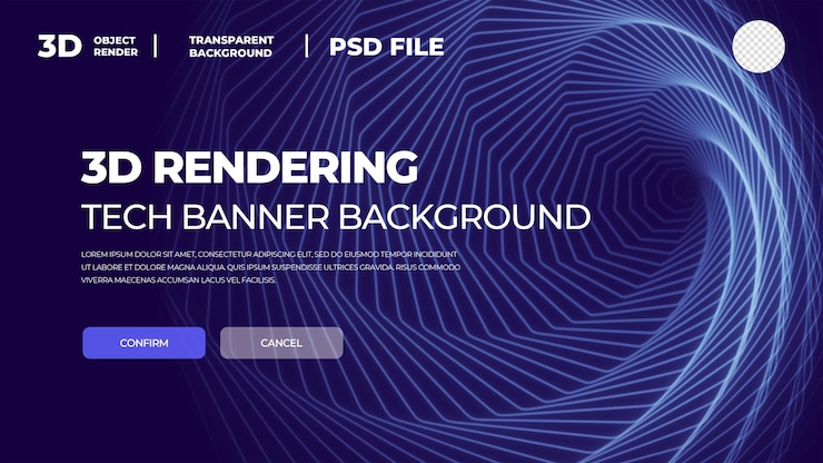 PSD ilustração de conceito de rede hitech com várias bandeiras de tecnologia