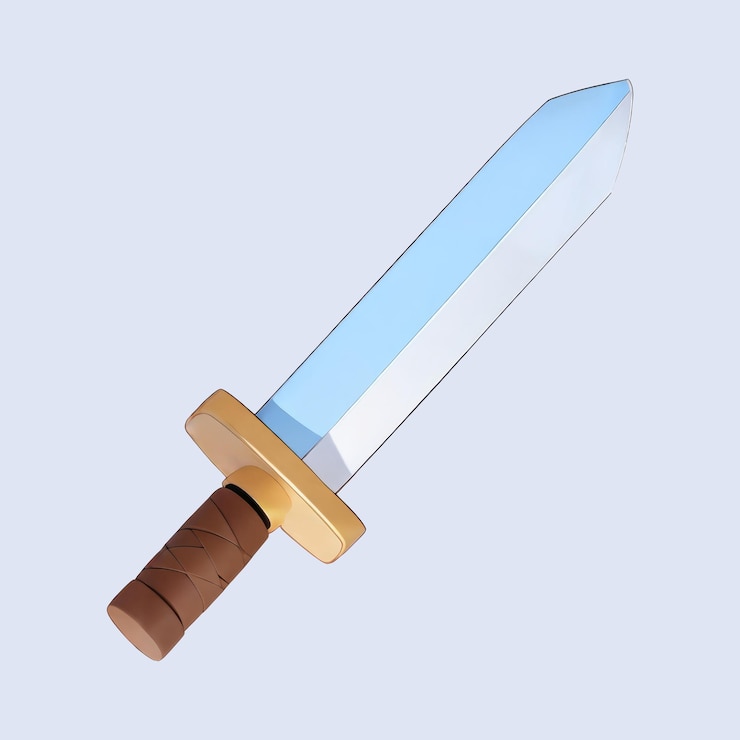 PSD ilustração de desenho animado de ícone de espada