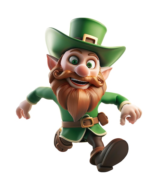 Ilustração de desenho animado de leprechaun ai gerado