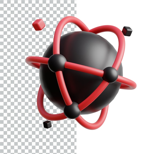 Ilustração de design de renderização de ícones Metaverse 3D
