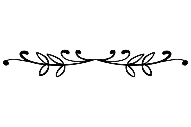 Ilustração de divisor de ornamento desenhada à mão