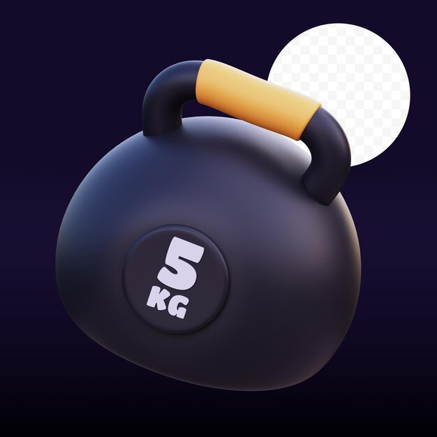 PSD ilustração de dumbbell 3d