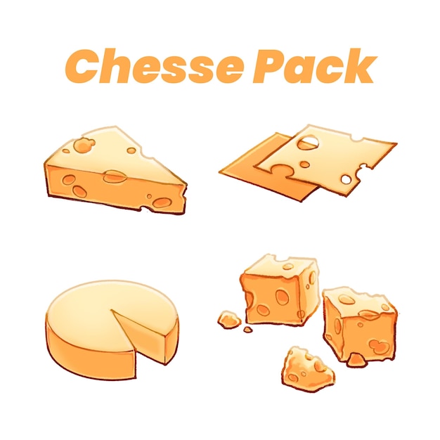 Ilustração de embalagem de queijo