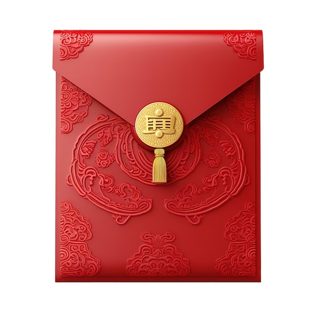 ilustração de envelope vermelho de ano novo chinês ai generativo