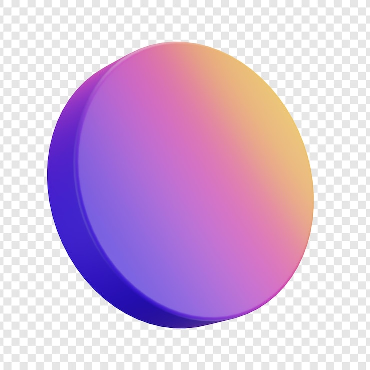 PSD ilustração de esfera gradiente 3d