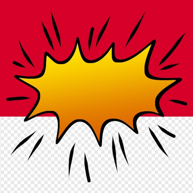 ilustração de explosão de livro de quadrinhos bolha modelo de design de elemento de fala