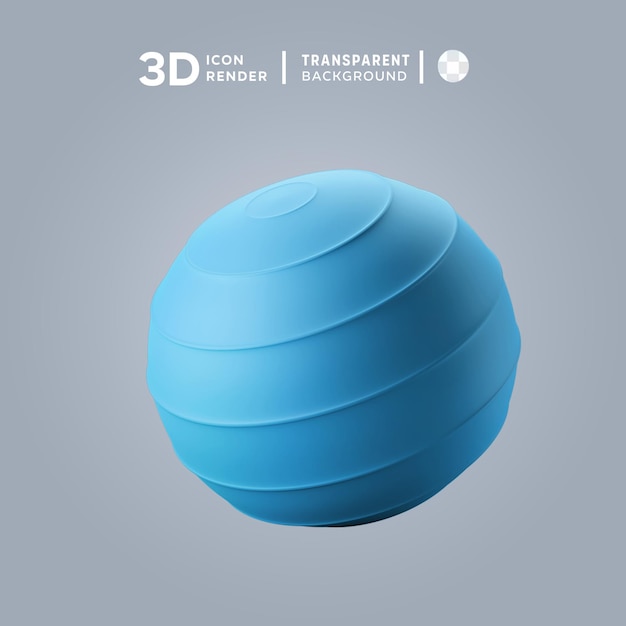 PSD ilustração de fitball de ícone 3d