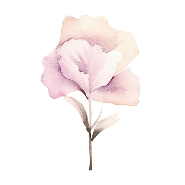 Ilustração de flores silvestres a aquarela Flores desenhadas à mão isoladas em fundo branco