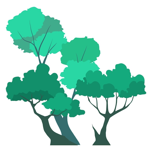 Ilustração de floresta verde
