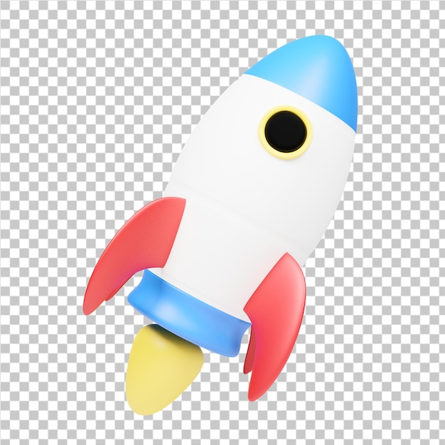 Ilustração de foguete 3D