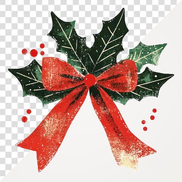Ilustração de folhas de Natal de PNG