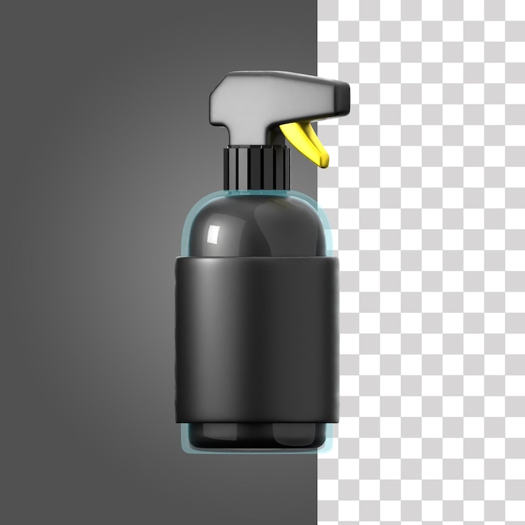 PSD ilustração de frasco de spray 3d