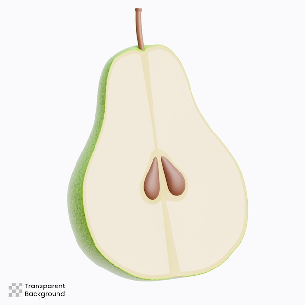 Ilustração de fruta de pêra 3d