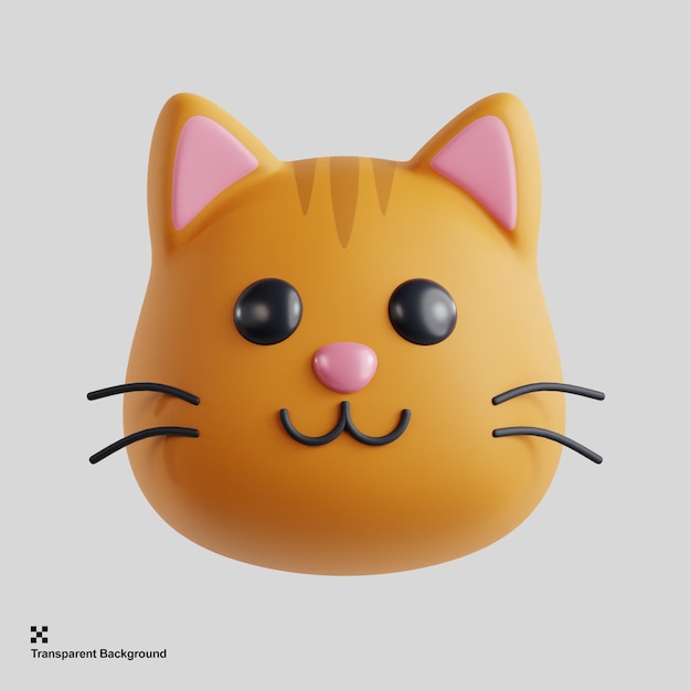 Ilustração de gato bonito 3d