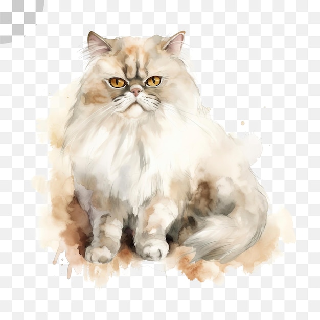 PSD ilustração de gato em aquarela de gato - download de gato na aquarela png