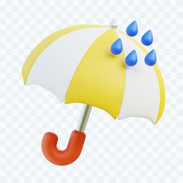Ilustração de guarda-chuva 3D